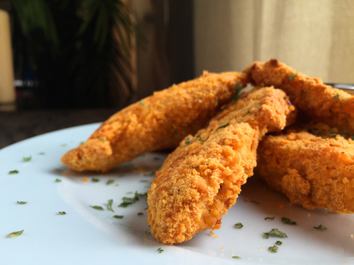 Chicken Cheesy Strips (1kg bag) - Click Image to Close